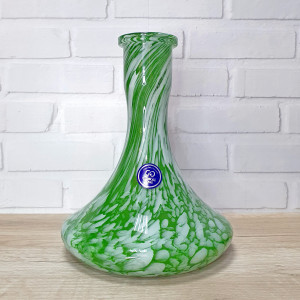 КолбыGloriole Glass Craft Color Зеленая с белыми узорами
