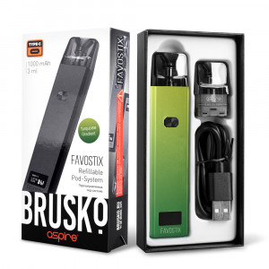 FavostixУстройство Brusko Favostix, 1000 mAh, Зеленый градиент