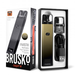 FavostixУстройство Brusko Favostix, 1000 mAh, Черно-золотой